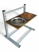 Büyük ve Orta Boy Köpekler İçin Ayarlanabilir 3 Yükseklikli Paslanmaz Çelik Mama ve Su Kabı Standı thumbnail 4