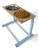 Büyük ve Orta Boy Köpekler İçin Ayarlanabilir 3 Yükseklikli Paslanmaz Çelik Mama ve Su Kabı Standı thumbnail 3