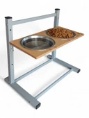 Büyük ve Orta Boy Köpekler İçin Ayarlanabilir 3 Yükseklikli Paslanmaz Çelik Mama ve Su Kabı Standı thumbnail 4
