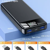 P20 16000 Mah  22.5w Hızlı Şarjlı Usb Çıkışlı Powerbank,  Seyahat Tipi Powerbank - 2