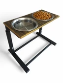 Büyük ve Orta Boy Köpekler İçin Ayarlanabilir 3 Yükseklikli Paslanmaz Çelik Mama ve Su Kabı Standı thumbnail 4