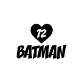 Kalpli 72 Batman Araba Sticker 17x17 Cm Siyah - 1