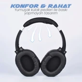 Zore BT850 Ayarlanabilir ve Katlanabilir 90 Derece Dönebilen Kulak Üstü Bluetooth Kulaklık - 4