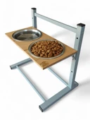 Büyük ve Orta Boy Köpekler İçin Ayarlanabilir 3 Yükseklikli Paslanmaz Çelik Mama ve Su Kabı Standı thumbnail 3