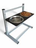 Büyük ve Orta Boy Köpekler İçin Ayarlanabilir 3 Yükseklikli Paslanmaz Çelik Mama ve Su Kabı Standı thumbnail 4