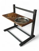 Büyük ve Orta Boy Köpekler İçin Ayarlanabilir 3 Yükseklikli Paslanmaz Çelik Mama ve Su Kabı Standı thumbnail 3