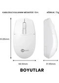 Lenovo Lecoo WS204 Beyaz Ergonomik Optik Kablosuz Mouse - 2
