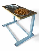 Büyük ve Orta Boy Köpekler İçin Ayarlanabilir 3 Yükseklikli Paslanmaz Çelik Mama ve Su Kabı Standı thumbnail 3