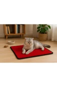 Yumuşak Dokulu Peluş Kedi Halısı 40x40 cm Kulübe İçi Pofuduk Minder - 1