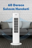 KUMTEL KTF-258W Kule Vantilatör - Beyaz - 3