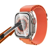 Apple Watch Ultra 49mm Zore ALM-01 Metal Çerçeveli Ekran Koruyucu - 2