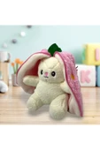 Sevimli Çilek Tavşan Peluş Çantalı Hediyelik 50 cm Oyuncak - 2