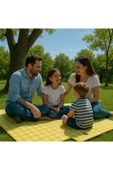 Pinteres Piknik Örtüsü 200x150 cm Su Geçirmez Çift Katlı Kamp ve Plaj Örtüsü - 1