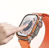 Apple Watch Ultra 49mm Zore ALM-01 Metal Çerçeveli Ekran Koruyucu - 6