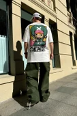 Pull & Bear OP Krem Baskılı Oversize Tshirt - 1