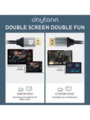 Daytona ZR832 Display Port To Display Port 8k 240HZ Görüntü Aktarım Kablosu 1.5 Metre thumbnail 4