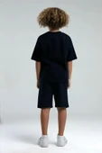U.S. Polo Assn. 2119 Erkek Çocuk Logolu Bisiklet Yaka Kısa Kollu Şortlu Pijama Takım - 4