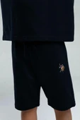 U.S. Polo Assn. 2119 Erkek Çocuk Logolu Bisiklet Yaka Kısa Kollu Şortlu Pijama Takım - 3