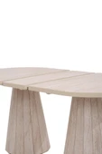 Bohem Travertan Norte Açılır Yemek Masa Sandalye Takımı 90x160cm - 4