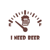 I Need Beer Araba Sticker  17x17 Cm Kahverengi - 1