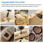 Ahşap Törpü Freze Uç Ucu Uçları Seti 5 Parça Matkap Uyumlu Oyma Zımpara Kalıp Ucu Seti Hobi Takımı thumbnail 6