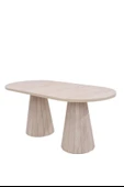 Bohem Travertan Norte Açılır Yemek Masa Sandalye Takımı 90x160cm - 5