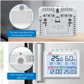 LİFE NET Dijital Isı ve Nem Ölçme Termometre Saat & Tarihli Renkli Ekran thumbnail 4