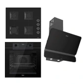 Ferre FRYART-SILENTART Serisi Siyah Set (SS205 + QEP63CS +D080-SA ) - Emaye Izgara - 1