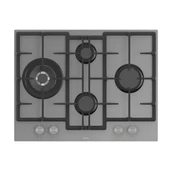 Ferre FLOWART-SILENTART Serisi Gri Set (ED078 + QBL63CPR +D079-SA ) - Döküm Izgara / 67 cm Ocak - 2