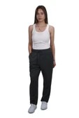 Kadın Modal Kumaş Lastikli Paça Gri Jogger Pantolon - 2