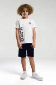 U.S. Polo Assn. 2019 Erkek Çocuk Bisiklet Yaka Logolu Şortlu Kısa Kollu Pijama Takım - 1