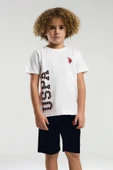 U.S. Polo Assn. 2019 Erkek Çocuk Bisiklet Yaka Logolu Şortlu Kısa Kollu Pijama Takım - 2