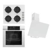 Ferre STEAMART-FRYART-SILENTART Serisi Beyaz Set (CS206 + QEP63CB +D078-SA ) - Emaye Izgara thumbnail 1