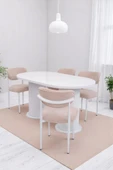 Bohem Polo Lak Panel Açılır Yemek Masa Sandalye Takımı 90x160cm - 1