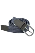 Antrasit Füme Elastik Esnek Unisex 3.5 cm.lik Spor Örgü Kemer - 8500-17 - 2