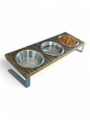 Kedi ve Köpekler İçin Dayanıklı Mama ve Su Standı Sağlıklı ve Şık Tasarım thumbnail 3