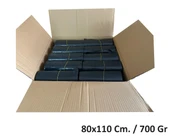 Endüstriyel Jumbo Boy Siyah Çöp Torbası Poşeti - 700 Gr. - 90 Litre - 80 x 110 Cm / 10 Adetlik 10 Rulo - 3