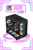 Vural Elektronik RYZEN 5 7500F-RX 6700XT 12 GB-32 GB RAM-1TB M2 SSD-360MM SIVI SOĞUTMA-SİYAH AKVARYUM KASA - 1