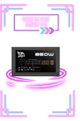 Vural Elektronik POWER SUPPLY-850W-80 PLUS-SİYAH Uyumlu - 1