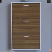 Modilayn WEST Asma Kapı Önü 72x116x26 cm’lik 3 Düşer Kapak 6 Göz Bölmeli Ayakkabılık - 4