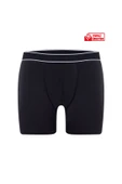 Has Altunkoza Erkek 3'lü Siyah - Gri - Lacivert Bambu Boxer Short Yumuşak Esnek Bel Bandı Nefes Alabilir Kumaş - 3
