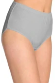 Güryıldız Underwear Gri Penye  Saten Biye Kalpli  Külot 22004 6'lı - 1