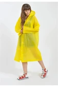 Rainwalker Kadın Erkek Yağmurluk Kapüşonlu Çıtçıtlı Eva Kumaş Sarı Yağmurluk Rüzgar Geçirmez Dayanıklı - 1