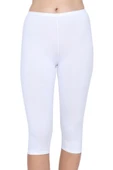 Güryıldız 3.lü Paket Has Altunkoza Kadın Kapri Tayt Elastan Beyaz 11002 - 1