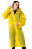 Rainwalker Kadın Erkek Yağmurluk Kapüşonlu Çıtçıtlı Eva Kumaş Sarı Yağmurluk Rüzgar Geçirmez Dayanıklı - 3