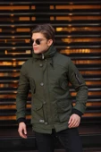 Alaska Slim Fit Su Ve Soğuğa Dayanıklı Kapüşonlu Kısa Parka Kaban--haki-- - 2