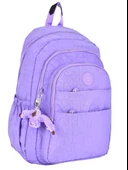 Relaxion Krinkıl Su Geçirmez Astarlı Kumaş Okul Seyahat Sırt Çantası 1625 - 8