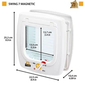 Ferplast Swing 7 Manyetik Mıknatıslı Kedi Kapısı iç 13,5 x 13,7 Cm - 2