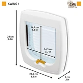 Ferplast Swing 1 Sp Kahve Kedi Kapısı 14,8x14,5 - 2