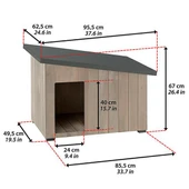 Ferplast Argo 80 Ahşap Köpek Kulübesi - 2